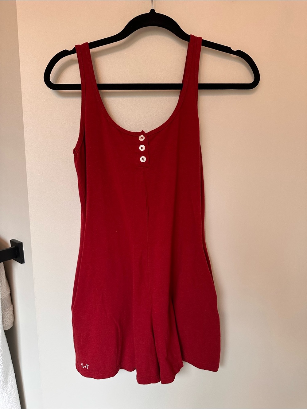 Smash + Tess Red Sleeveless Romper